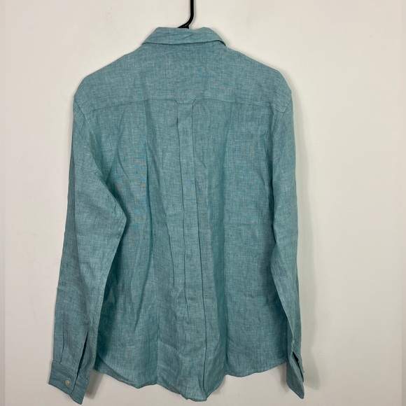 M&S COLLECTION Pure Linen Shirt Mint Sz S - Picture 8 of 13